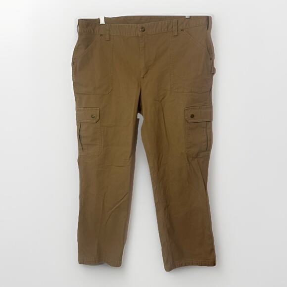 Duluth Flex Fire Hose Bootcut Work Pants Womens 16 x 30 Duck Canvas Reinforced - Picture 1 of 8